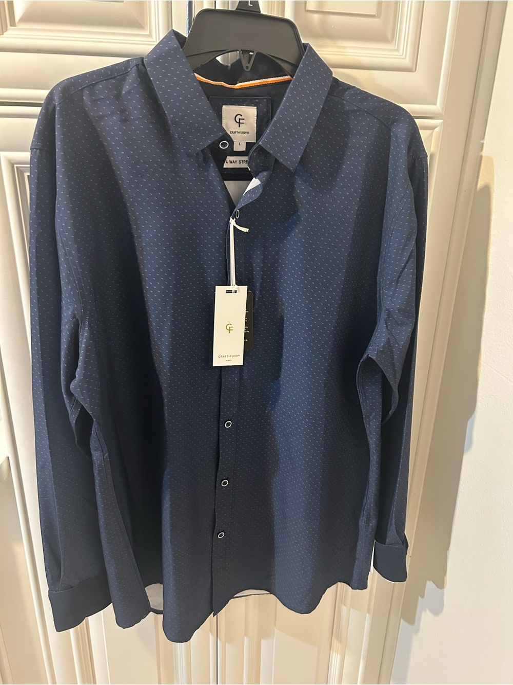 Craft+Fellow Men’s Navy Microdot Dress Shirt